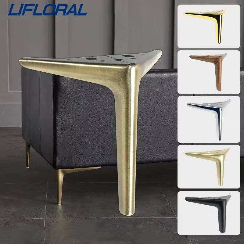4Pcs/Set Furniture Feet For TV Cabinet Sofa Coffee Table Bathroom Cabinet Drawer Cabinet Leg Metal Support Feet Load 800KG