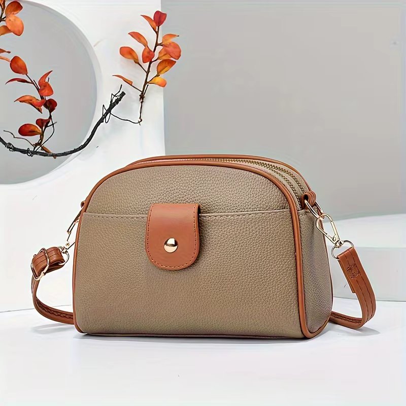 Fashion exquisite practical PU women's bag large capacity senior texture ladies shoulder crossbody bag
