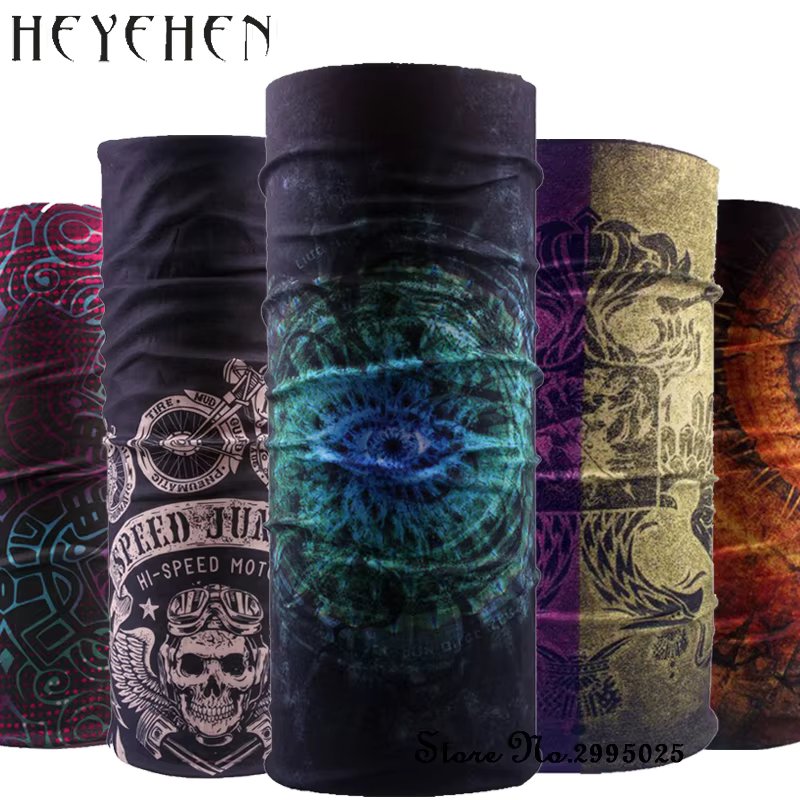 Bandana Women Headband Scarf New Design Eyes Dustproof Multifunctional Seamless Tubular Headband Ring Scarf Mask Fack HY18
