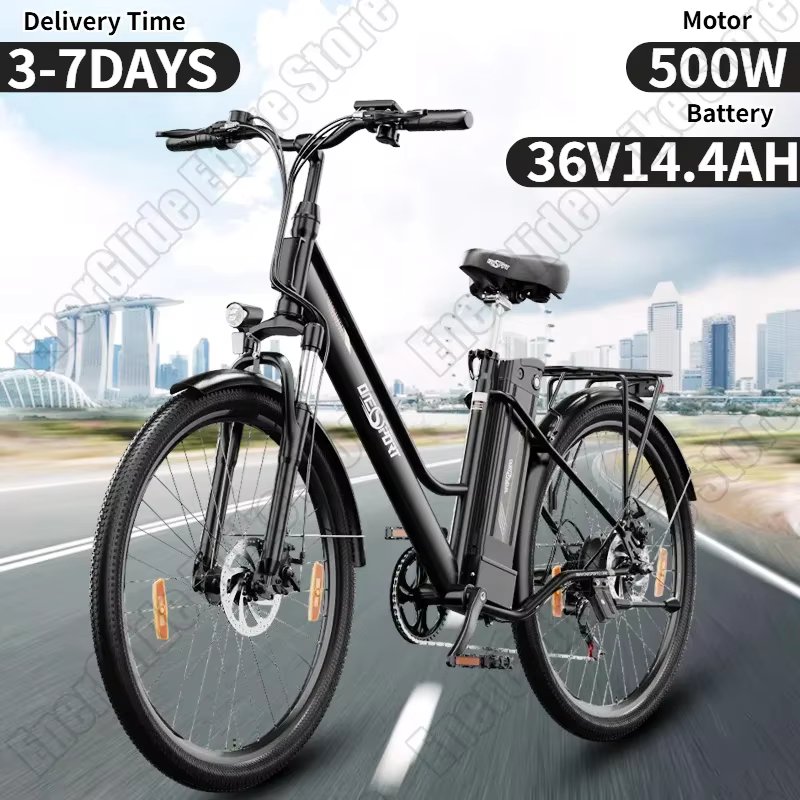 OT18 Electric Bicycle 500W Brushless Motor 36V14.4AH Lithium Battery Aluminum alloy E-bike 26 inch Tire Mountain Electric Bike