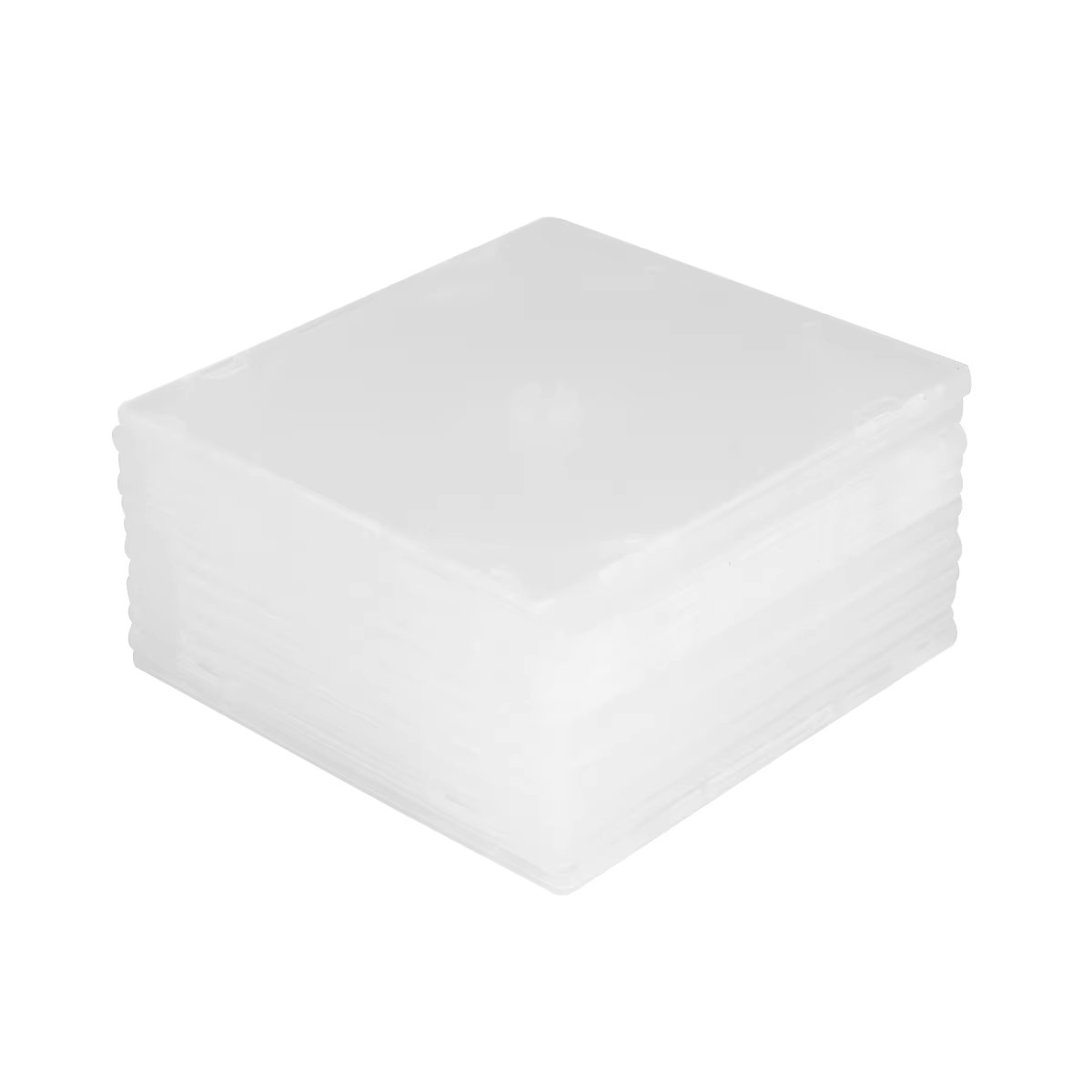 12PCS Ultrathin Storage Holder Case Transparent CD Package Portable CD Storage Box for Home Cinema (White)