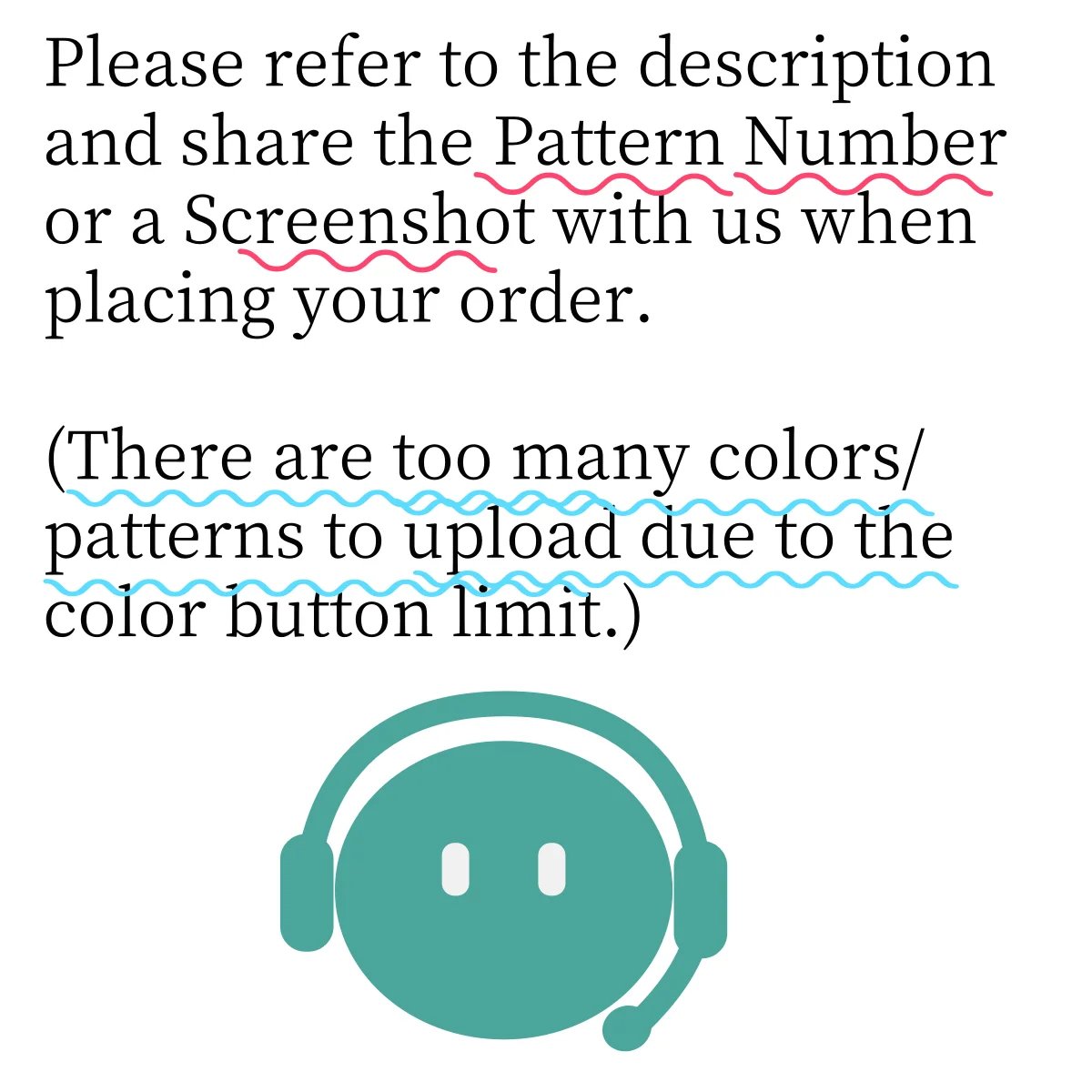 tell us pattern no.