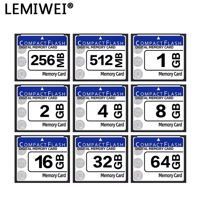 100% Original Real Capacity Lemiwei Memory Card 64GB CF Card 32GB 8GB 16GB Compact Flash Card For Camera computer