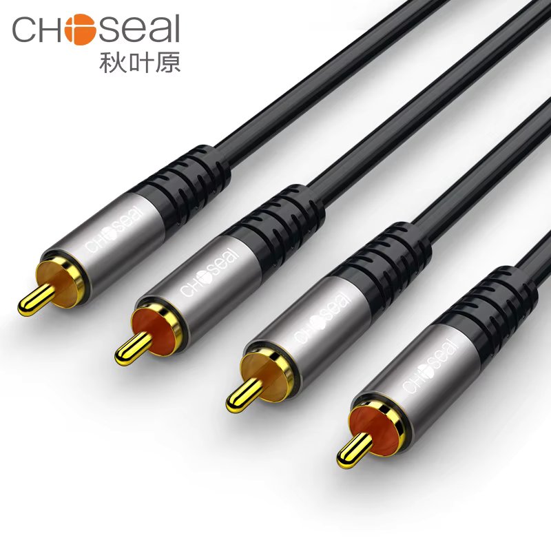 CHOSEAL 2RCA Male to 2RCA Male Stereo Audio Cable for Amplifer Home Theater HDTV Hi-Fi Systems Premium RCA Cables