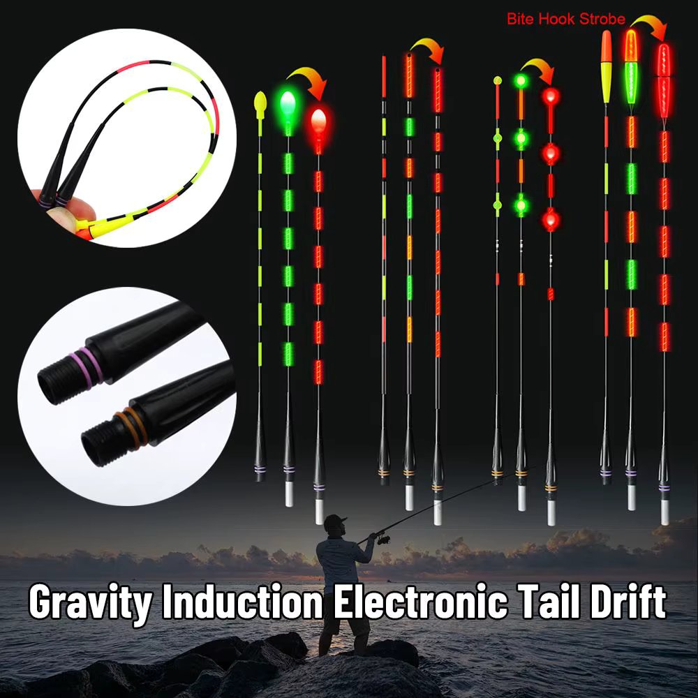 New Super Bright Night Fishing LED Smart Gravity Induction Electronic Tail Drift Float Top Luminous Ultra Sensitive Floats Buoy
