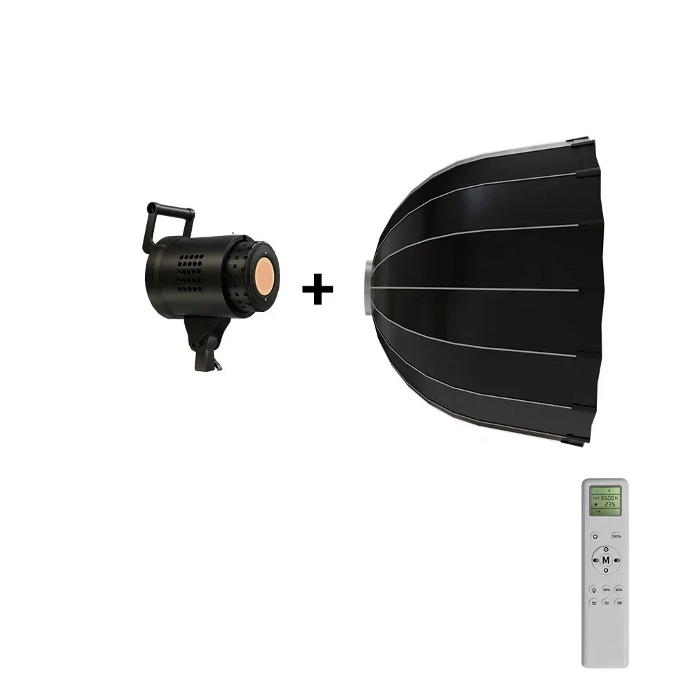 With 90cm softbox