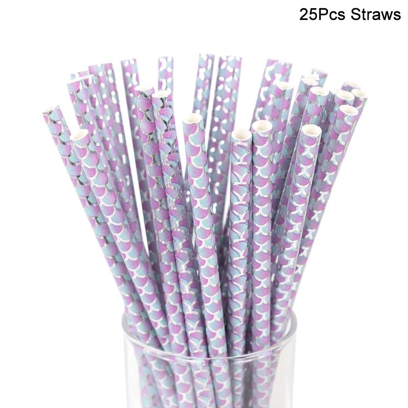 25pcs paper straw