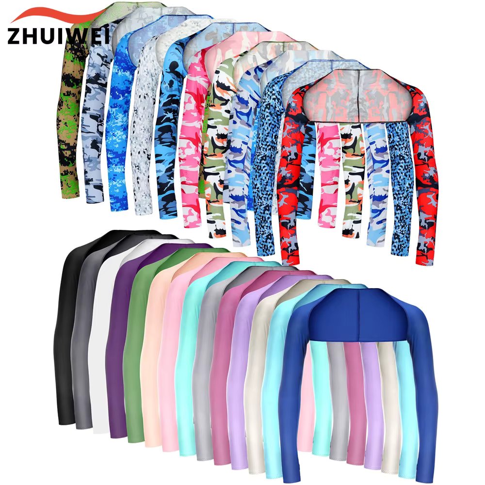 Ultra-thin Shawl Arm Sleeves Ice Silk Cooling Long Gloves Breathable Sun Protection Anti UV Hand Cover Warmer Outdoor Golf Sport