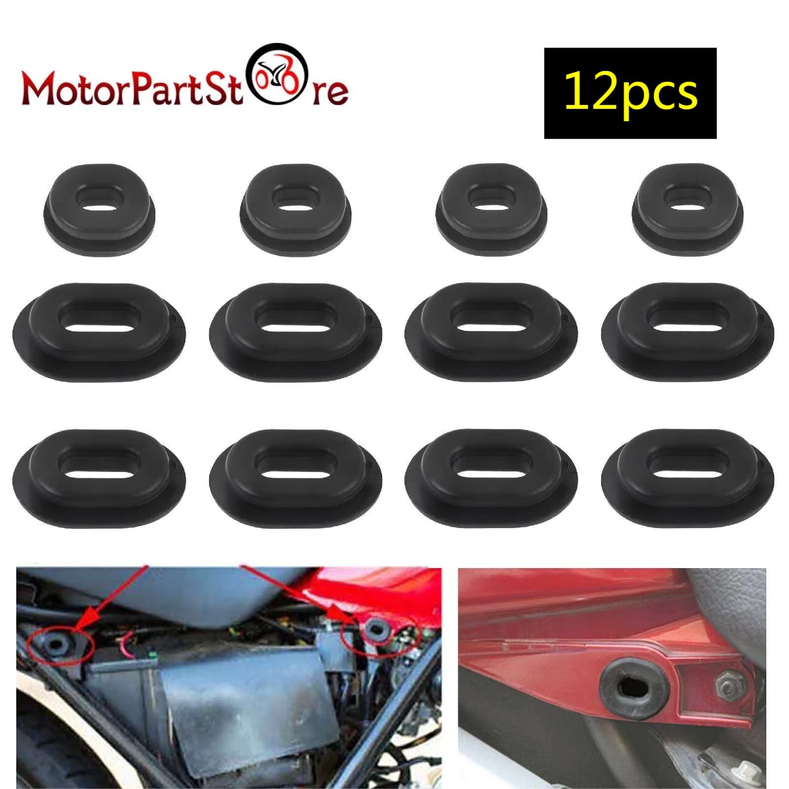 Motorcycle Rubber Grommet Body Side Cover Fairing Washer Goldwing Bolt for Honda CG125 CT125 CB125 CB500 CB550 CB750 XL 100 125