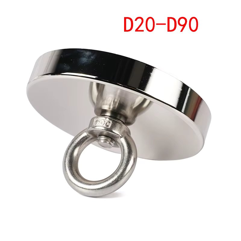 Fishing Magnets, 110lb 242lb 529lb 771lb Pull Force Super Strong Heavy Duty Rare Earth Neodymium Search Magnet For River Fishing