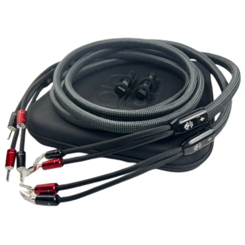 New Dragon Speaker Cable Zero Full-Range & Bass Version Silver Banana or Spade Plug for Amplifier HiFi Pair