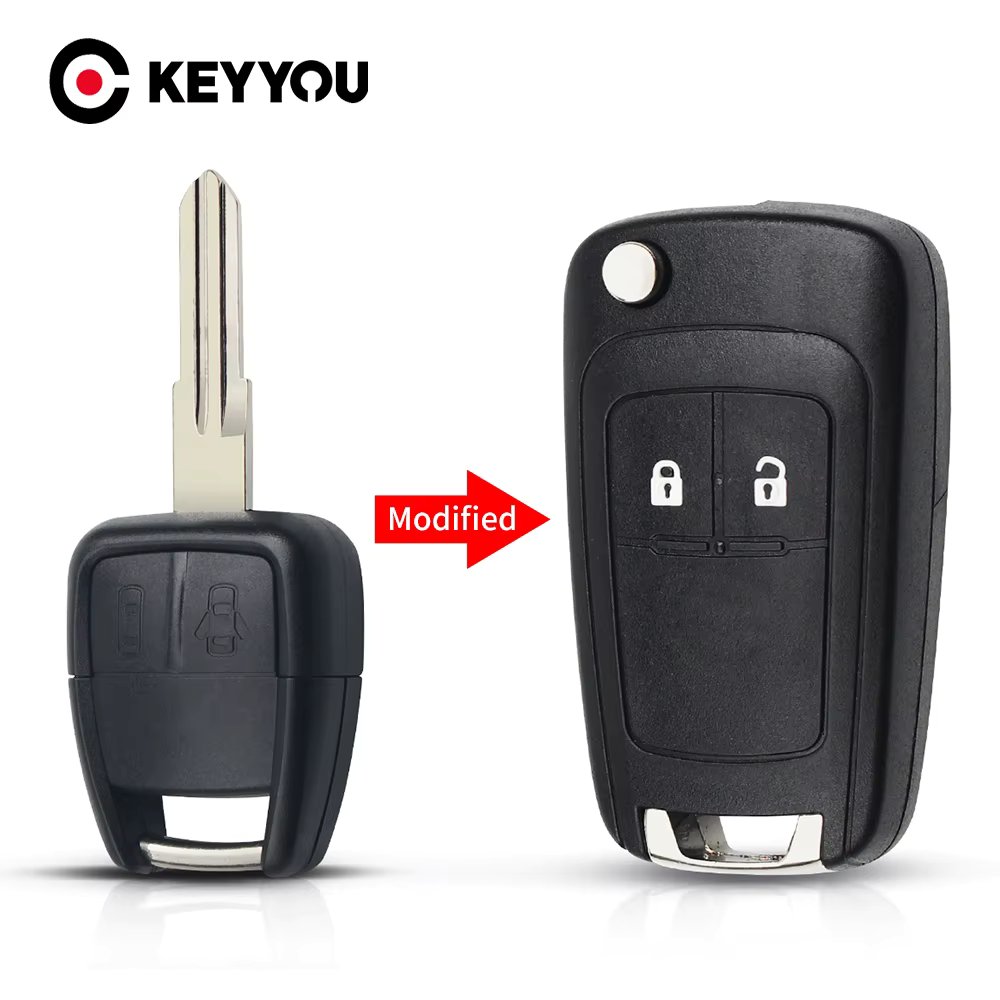 KEYYOU Remote Key Shell For Chevrolet Cruze Aveo 2/3 Buttons Modified Flip Folding Blank Case Fob Car-Styling Left / Right Blade