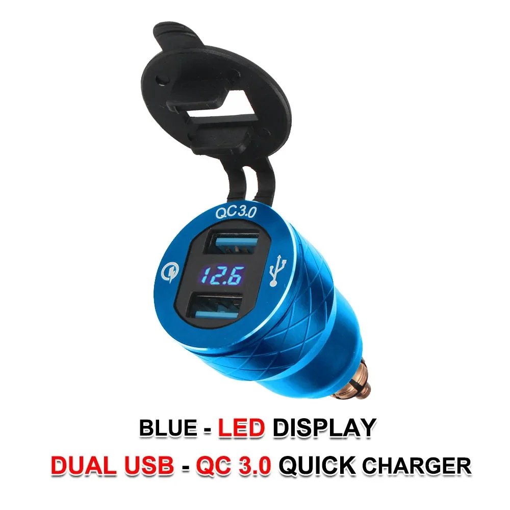 QC3.0 Dual USB-Blue