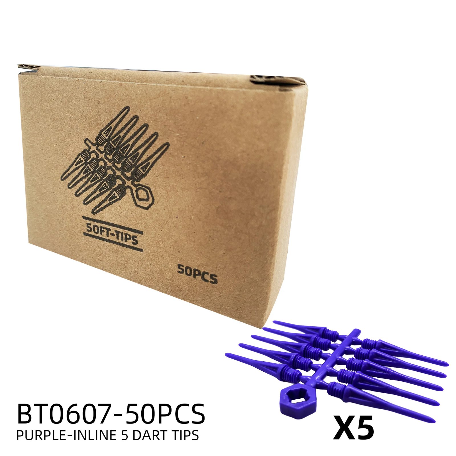 purple 50 dart tips