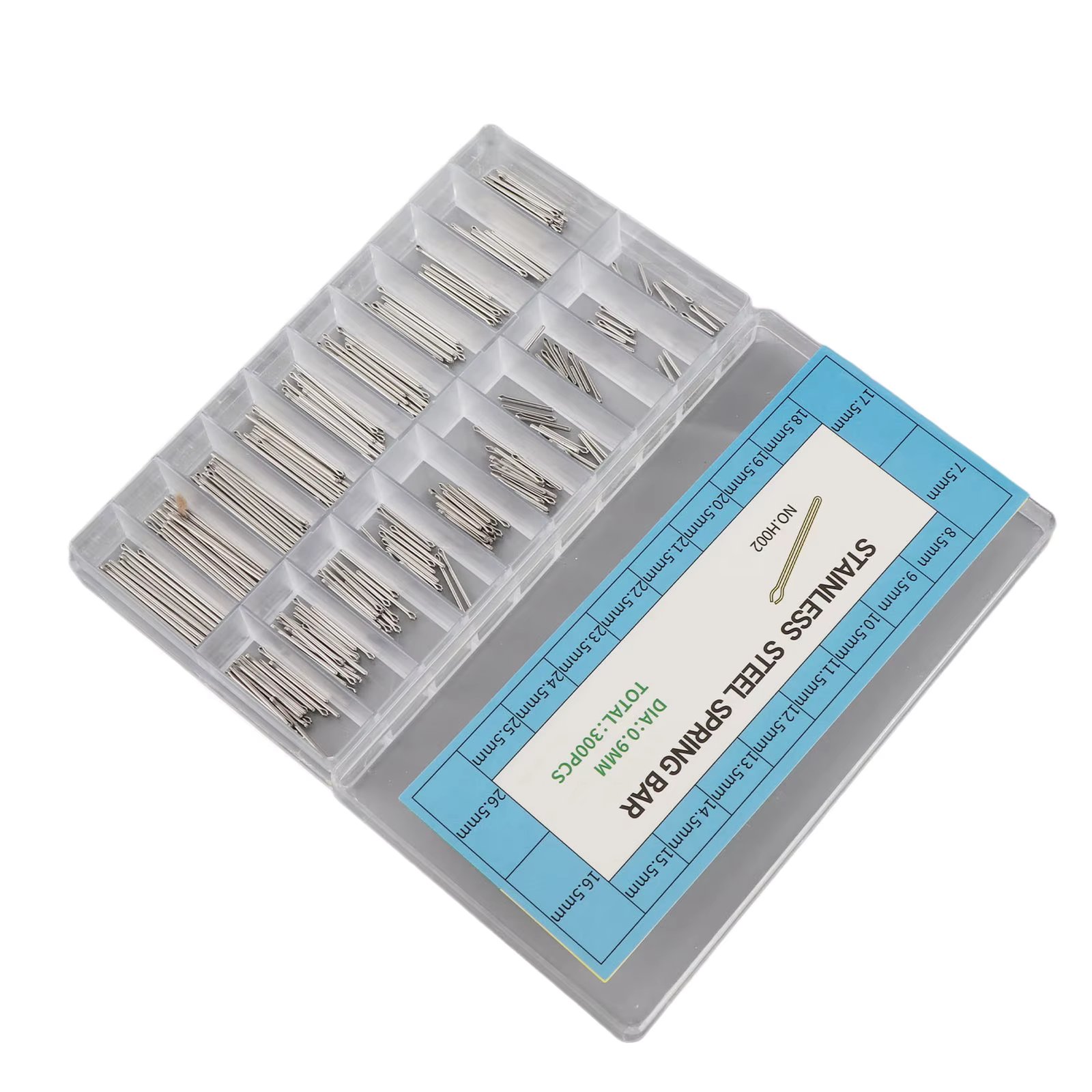0.9mm 304 Stainless Steel Watch Bracelet Split Pins Watch Parts Assortment 7.5‑26.5mm