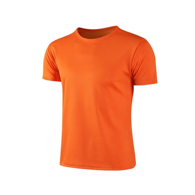 Summer Sport T-shirt Men Quick-drying Breathable Moisture Wick Sportswear Round Neck Gym Fitness Shirt Training Running T-shirt