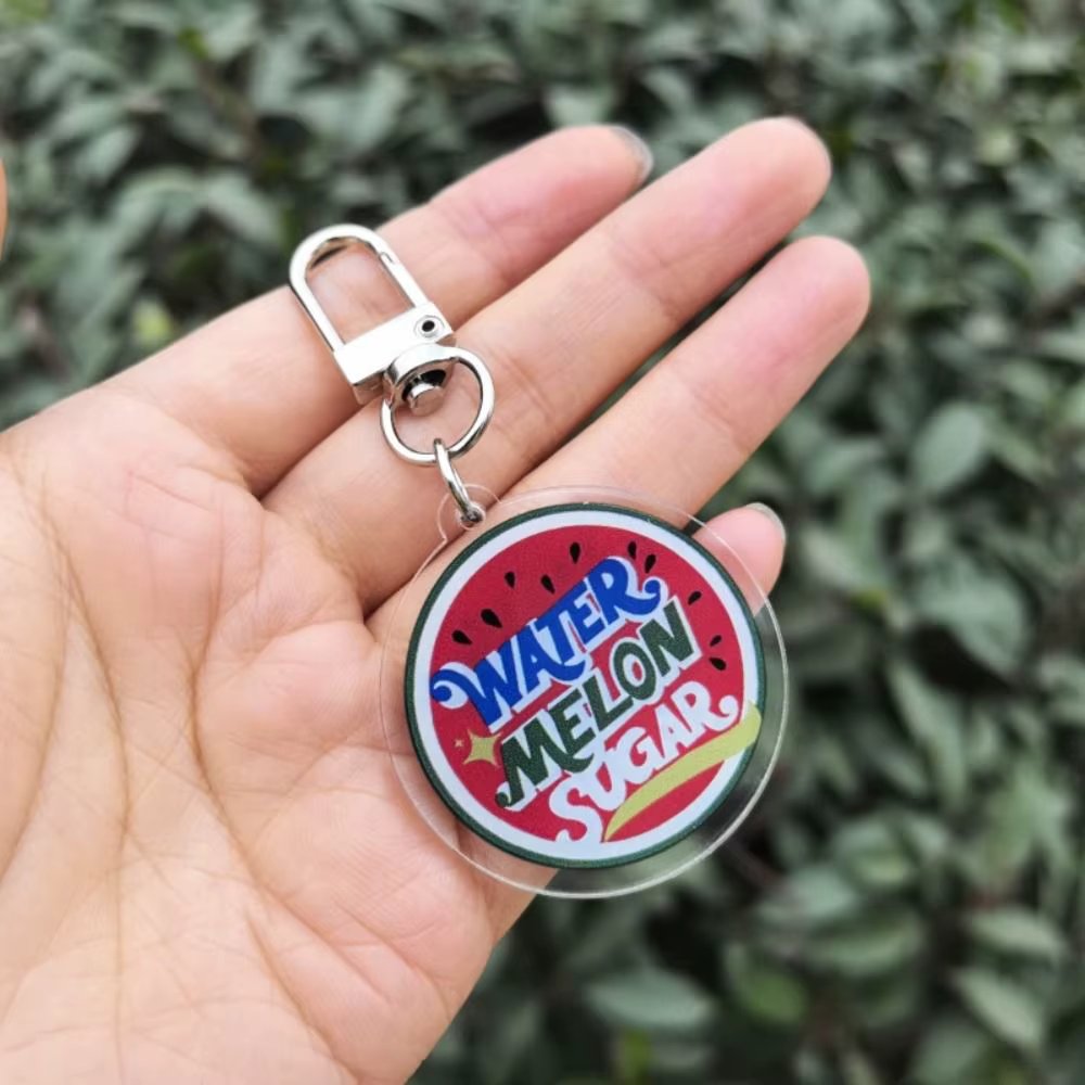 Acrylic Shining Watermelon Keychain Simulation Summer Fruit Acrylic Watermelon Pendant Cosplay Creative Bag