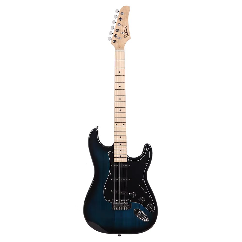 [Do Not Sell on Amazon]Glarry GST Stylish Electric Guitar Kit with Black Pickguard Dark Blue