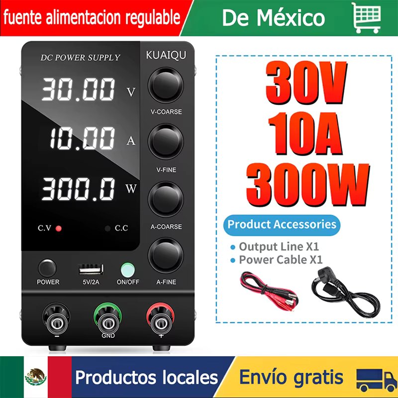 Shipping From Mexico LAB Bench Adjustable DC Power Supply Multiple Options OCP Output 30V 10A Regulated Power Supply SPS-C3010
