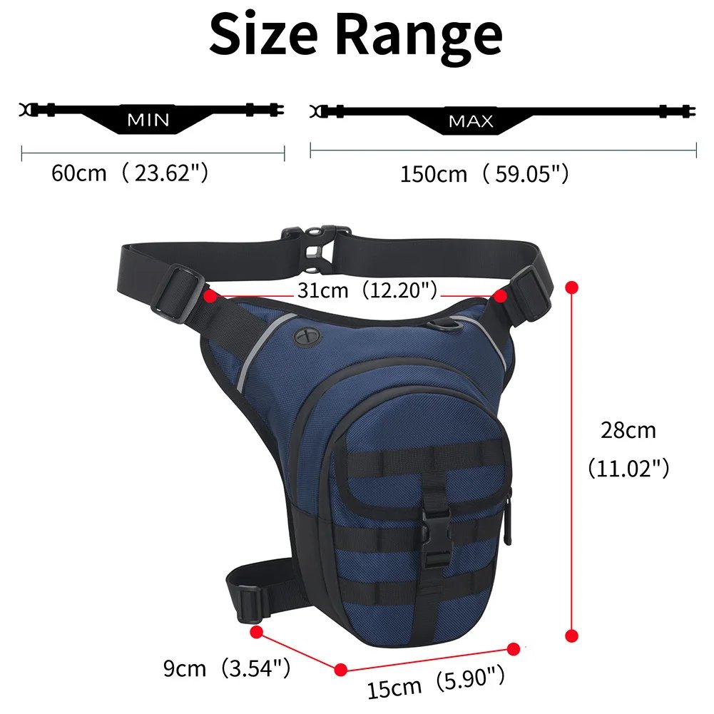 Motorcycle Leg Side Bag Multifunction Motorbike Waist Leg Bag Men Women Hip Bum Pack Fashion Casual Chest Bag Sports Fanny Pack