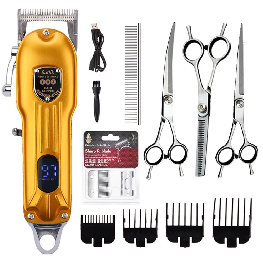 Dog Cat Trimmer Hair Clippers Grooming Haircut Pet Shaver Full Set Pets Rechargeable Professional Cutter Shaver Cutting Machine