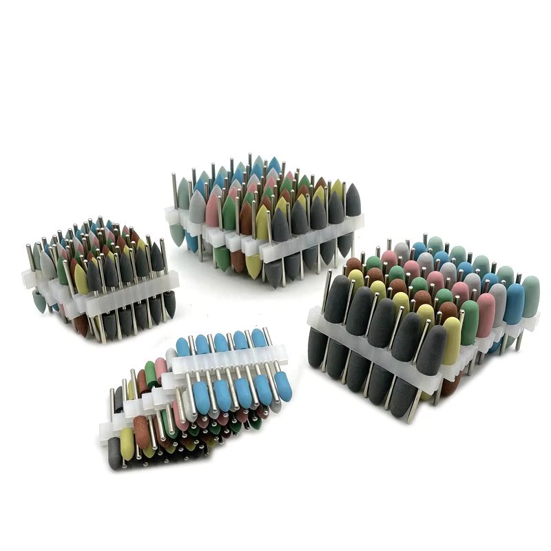 50pcs/set 2.35mm dental silicone Rubber polishers burs Teeth Whitening Equipment dental polishing Polisher