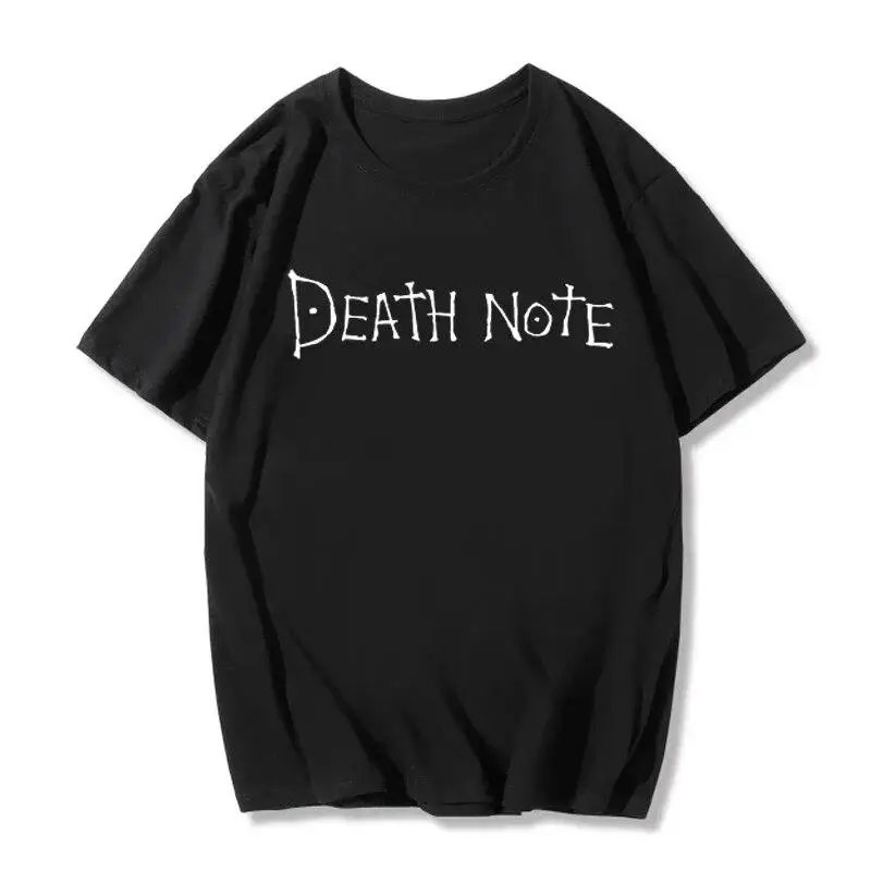 Harajuku Anime Death Note Printed T Shirt Men Women Oversized Trendy T-shirts Anime Fan T-shirt Harajuku Manga Summer Tops