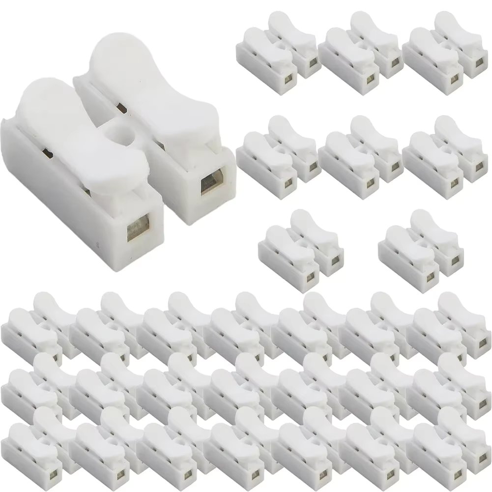 10/20/30Pcs CH2 Spring Connector Quick Wire Cable Lock Wire Terminal Light Connection Clamp Terminal Block Electrical Equipment