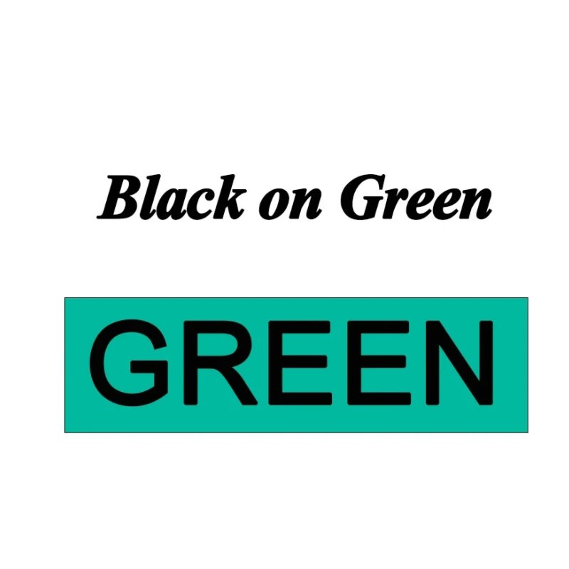 Black on Green