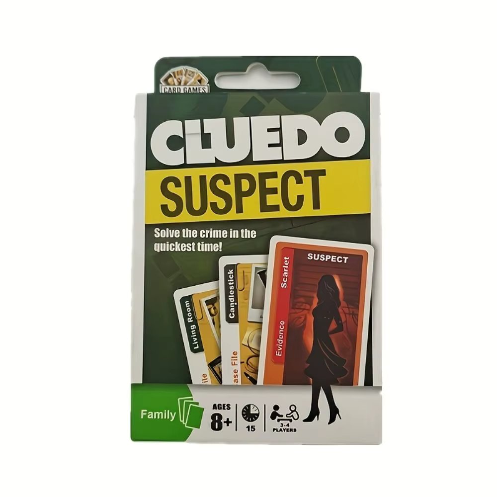 1pc "Cluedo" Fun Strategy Card Game,Party Board Games,Family Gathering Game Card