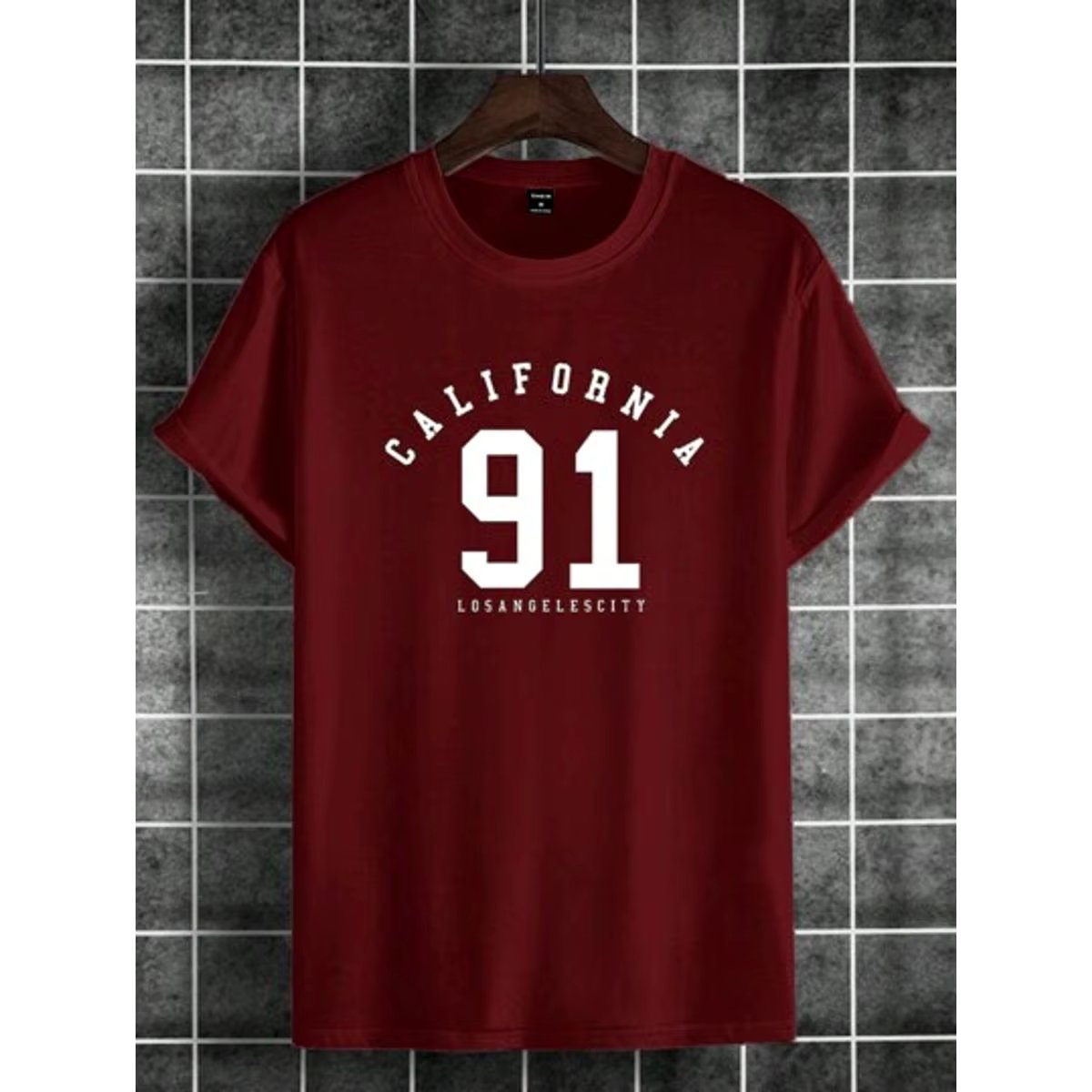 Men's T-shirt California 1991 Los Angeles City Cotton Casual Fashion