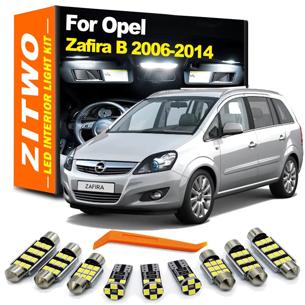 ZITWO 12Pcs Canbus No Error For Opel Vauxhall Zafira B 2006 2007 2008 2009 2010 2011 2012 2013 2014 LED Bulb Interior Light Kit