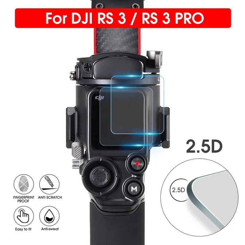1-5pcs 2.5D Tempered Glass for DJI RS 3 RS3 Pro Screen Protector Anti-scratch Film Protector for DJI RS 3 Pro Camera Accessories