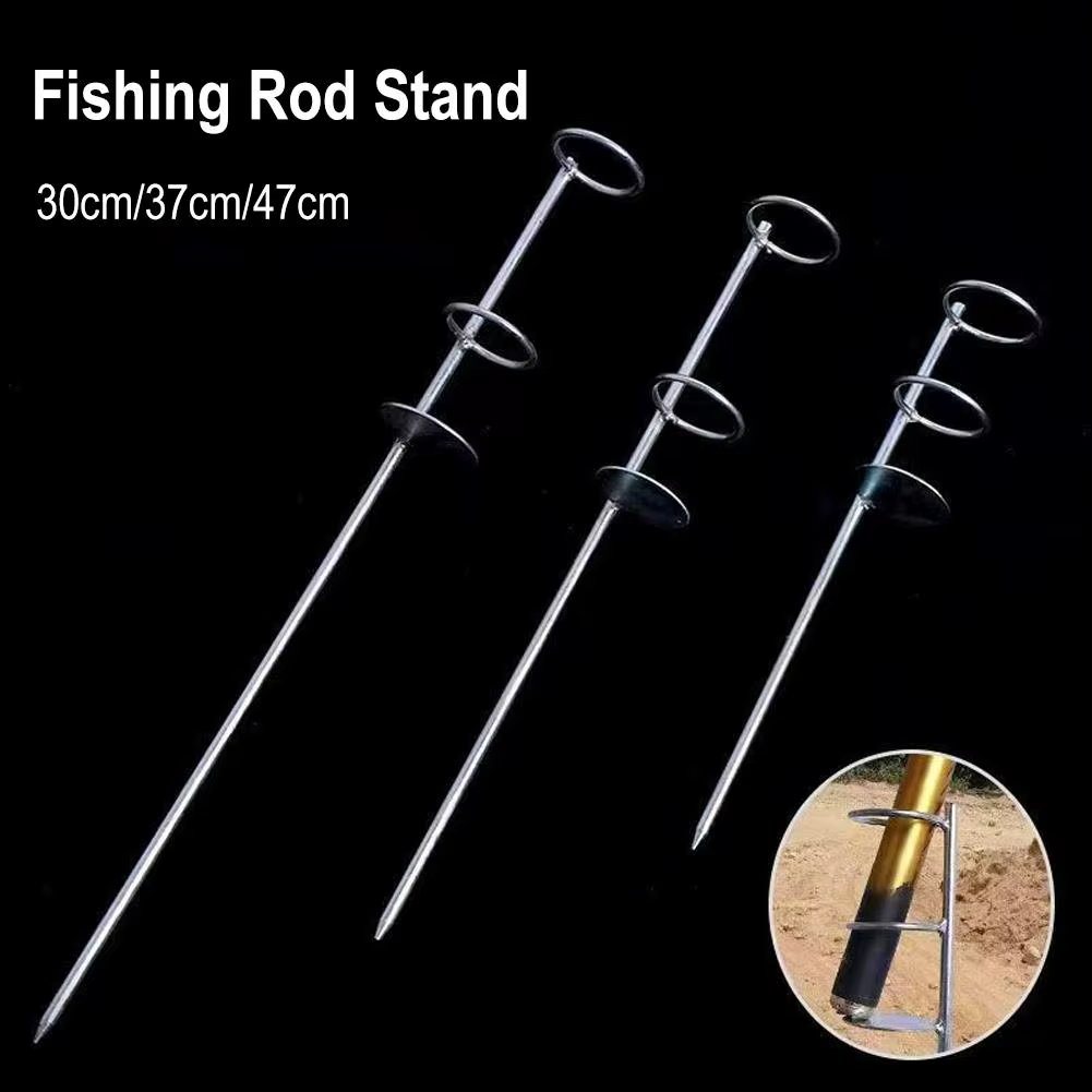 Sea Rod Double Ring Bracket Sstainless Steel Ground Insertion Fishing Rod Bracket Outdoor Fishing Gear Accessories