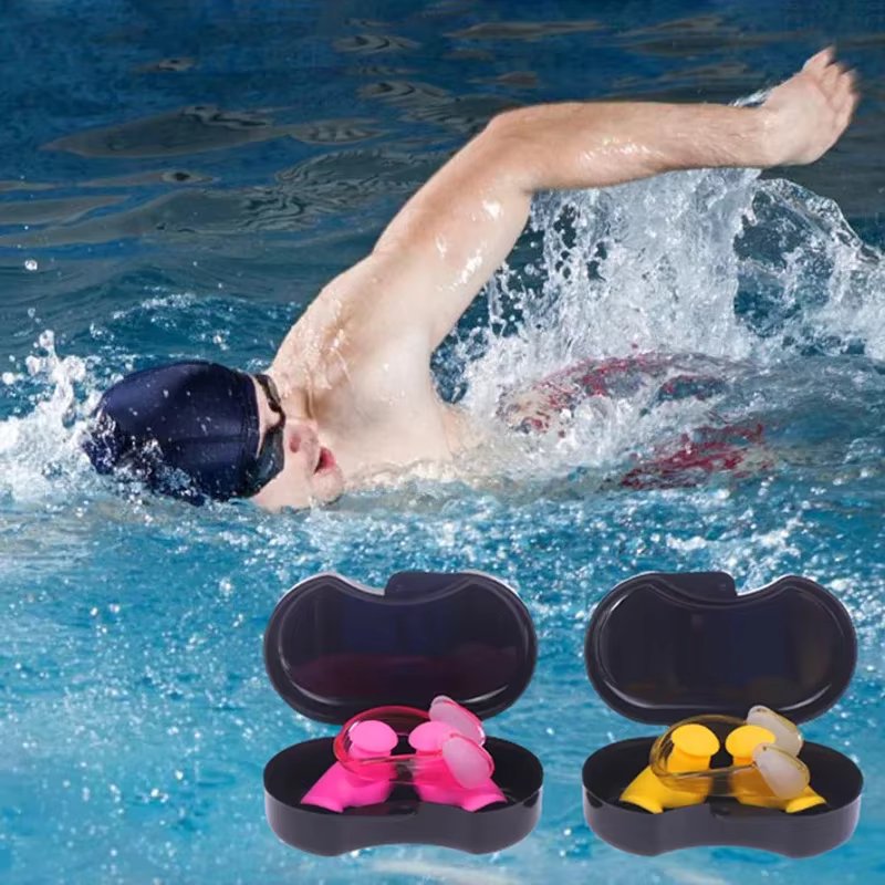 Swimming Earplugs Waterproof Reusable Silicone Ear Plugs Diving Sport Plugs for Water Surf Showering Bathing Accessories