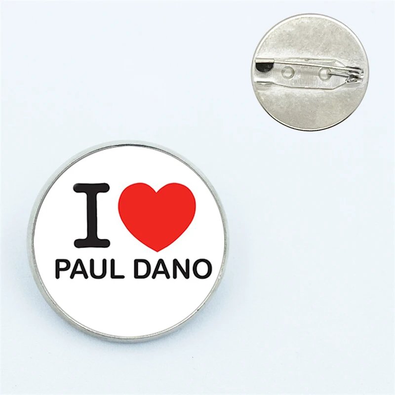 Jurassic Park Pattern Pin Glass Brooches Shirt Lapel Teacher Tote Bag Backpacks Badge Cartoon Gift Brooches Pins For Women Men