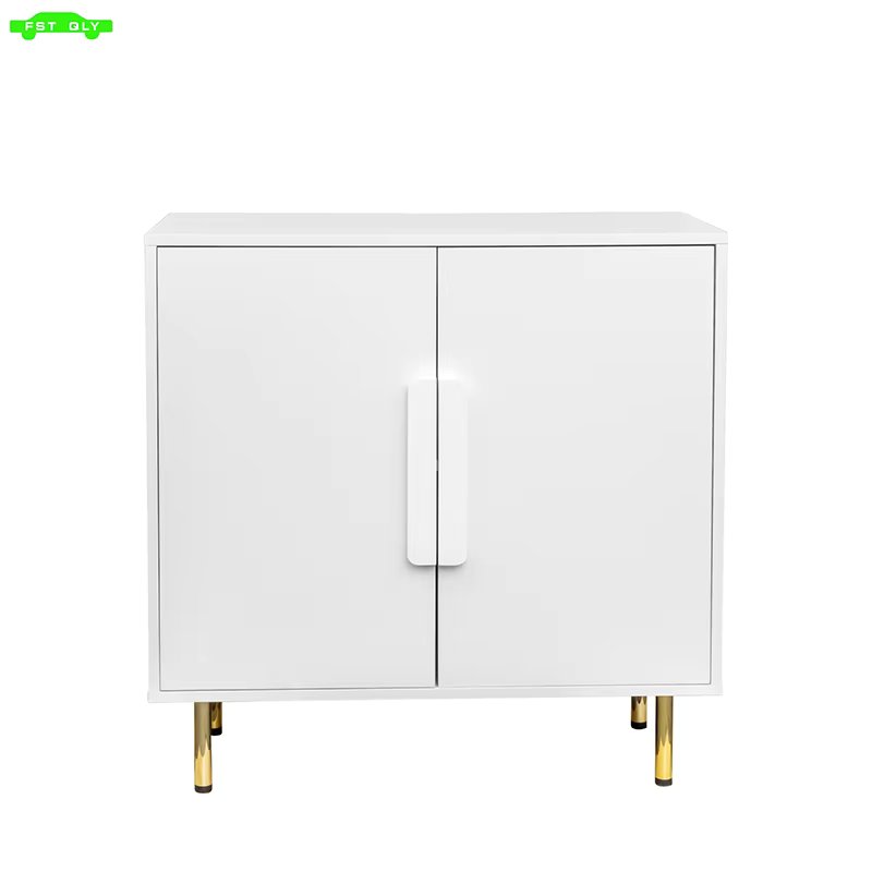 Sideboard Buffet Cabinet with Storage Modern Storage Cabinets with 2 Doors with Handle for Living Room Dining Room Entryway, Whi