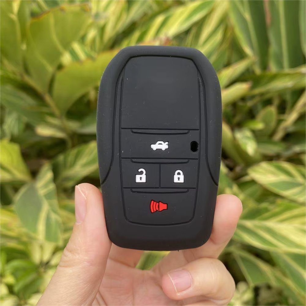 For Toyota Camry Reiz Vois RAV4 Modified Flip 4 Buttons Key Chain Accessories Silicone Car Key Cover Protector Skin Holder Set