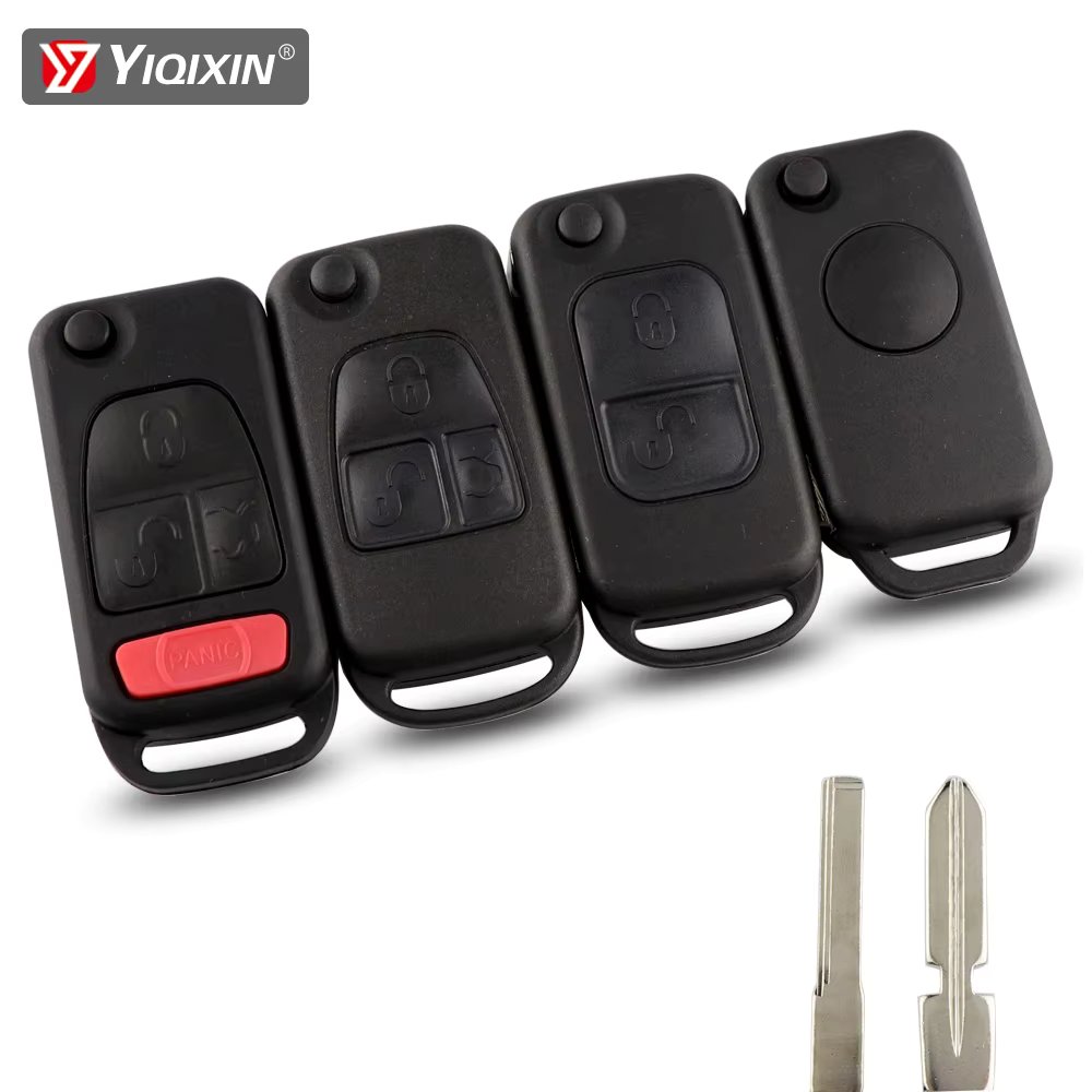 YIQIXIN Flip Remote Car Key Shell For Mercedes Benz A C E S ML CL SL SEL SLK A160 B200 E113 W168 W124 W202 W203 W210 W211 Cover