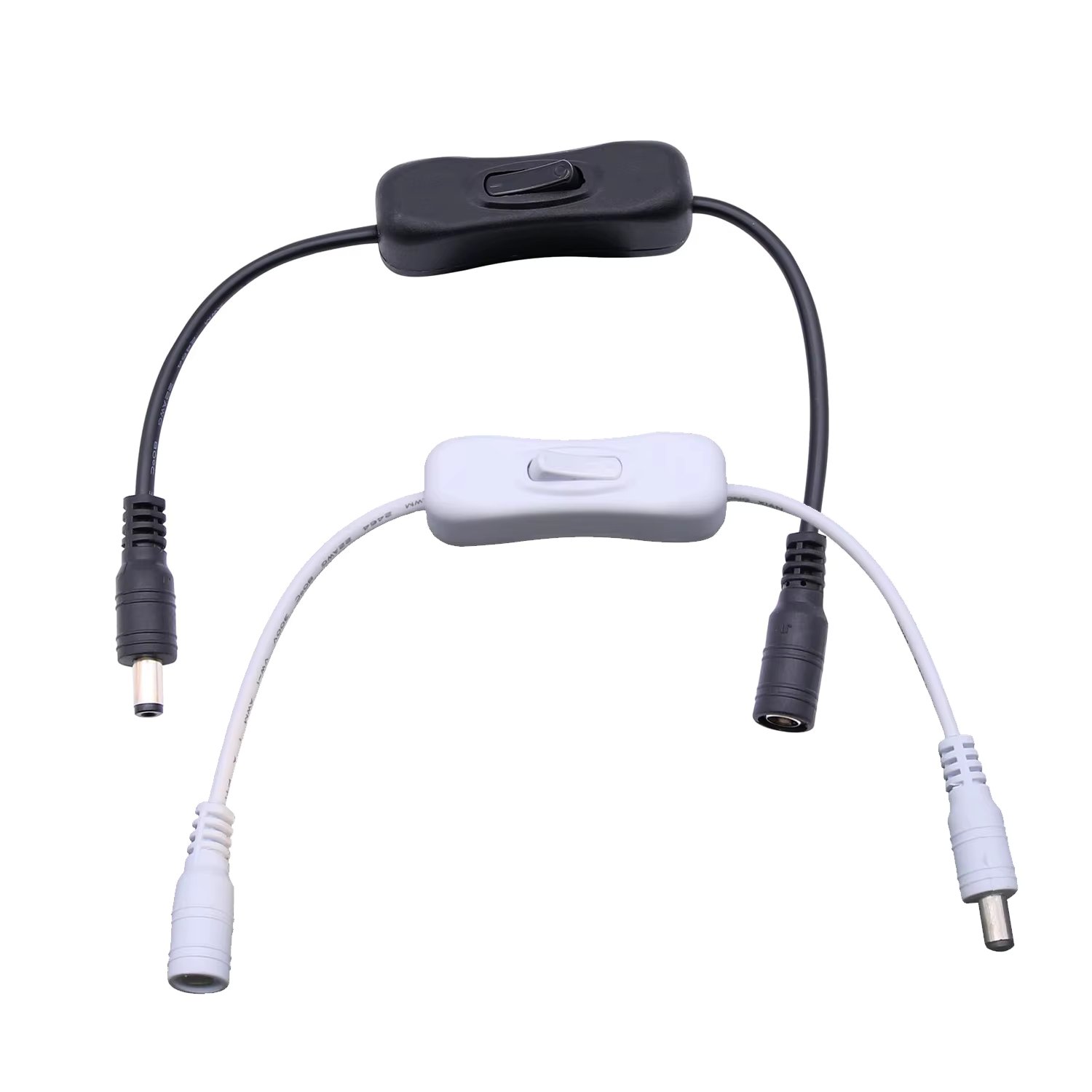 Inline 304 Switch On Off with Female Male Power Cable 5.5x2.1mm DC Connector Switch 5V 12V 24V for CCTV LED Strip Light