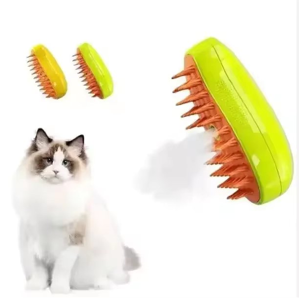 Pet Comb Green Spray Mango Style Universal for Cats and Dogs One Comb Three Uses To Prevent Flying Hair Static Electricity