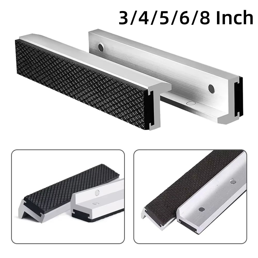 2PCS Vise Jaws with Strong Magnetic Universal Soft Vice Jaws Pads Covers Multi-Purpose Protector for Any Metal Vice