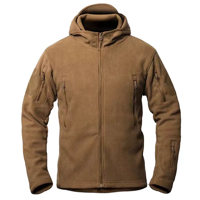 Men's Winter Autumn Thermal Polar Fleece Tactical Jackets Outdoor Sports Hood Coat Softshell Hiking Fishing Camping Trekking