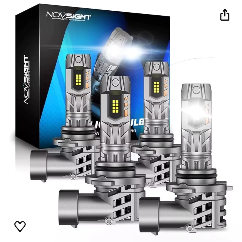 NOVSIGHT 4PC Led 9005 9006 LED Bulbs Combo 1:1 Size H11 9005Halogen Xenon Replace 180W 40000LM Mini SIze 6500K Car Lights
