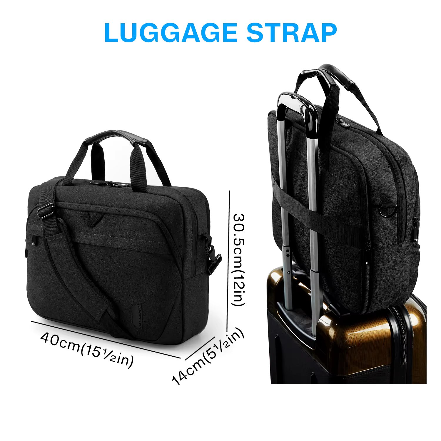 BAGSMART 17.3 Inch Expandable Laptop Bag Men Women Computer Bag Laptop Briefcase Laptop Shoulder  Bag for Business Work Travel