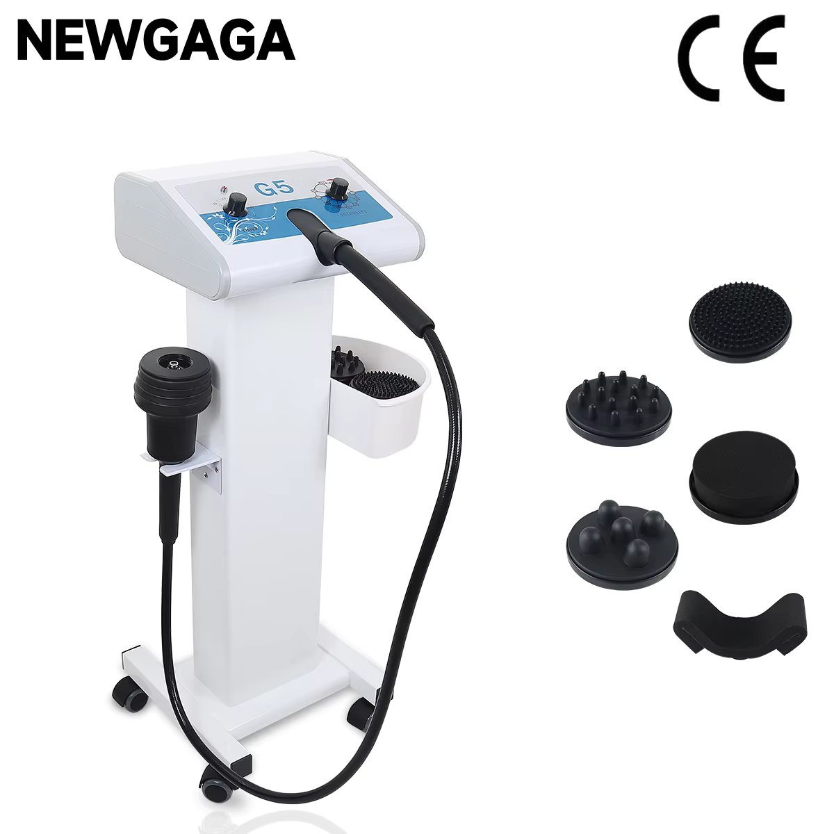Vibrating G5 Massager Machine Body Slimming with Trolley Stand High Frequency g5 Cellulite Removal Machine Weight Loss Device