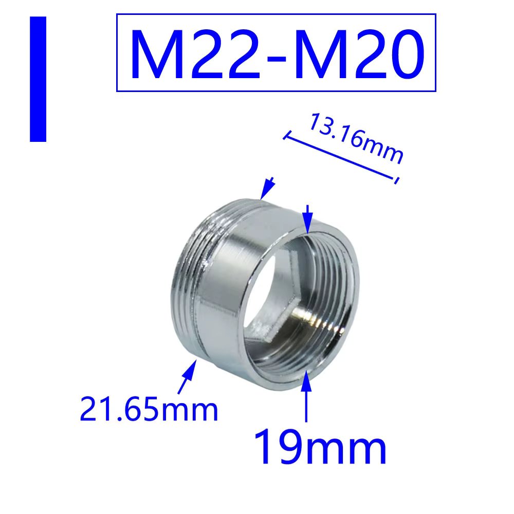 Brass 1/2" M16 M17 M18 M19 M20 M22 M24 M28 M32 Thread Connector Male Female For Bubbler Water Purifier Faucet Copper Fittings