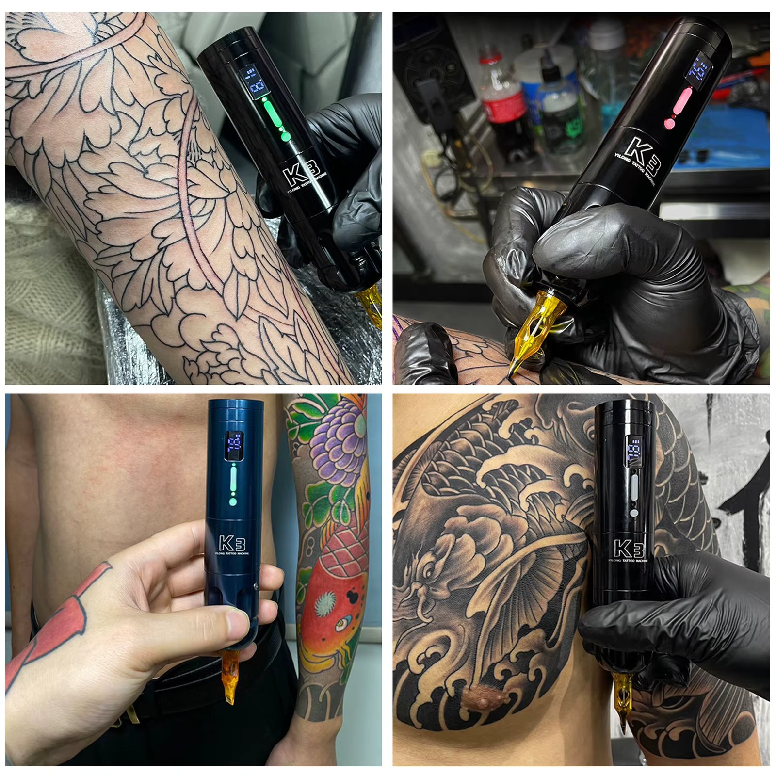 Rotatable Tattoo Machine Kit Professional Tattoo Pen With Digital Display For Women Men