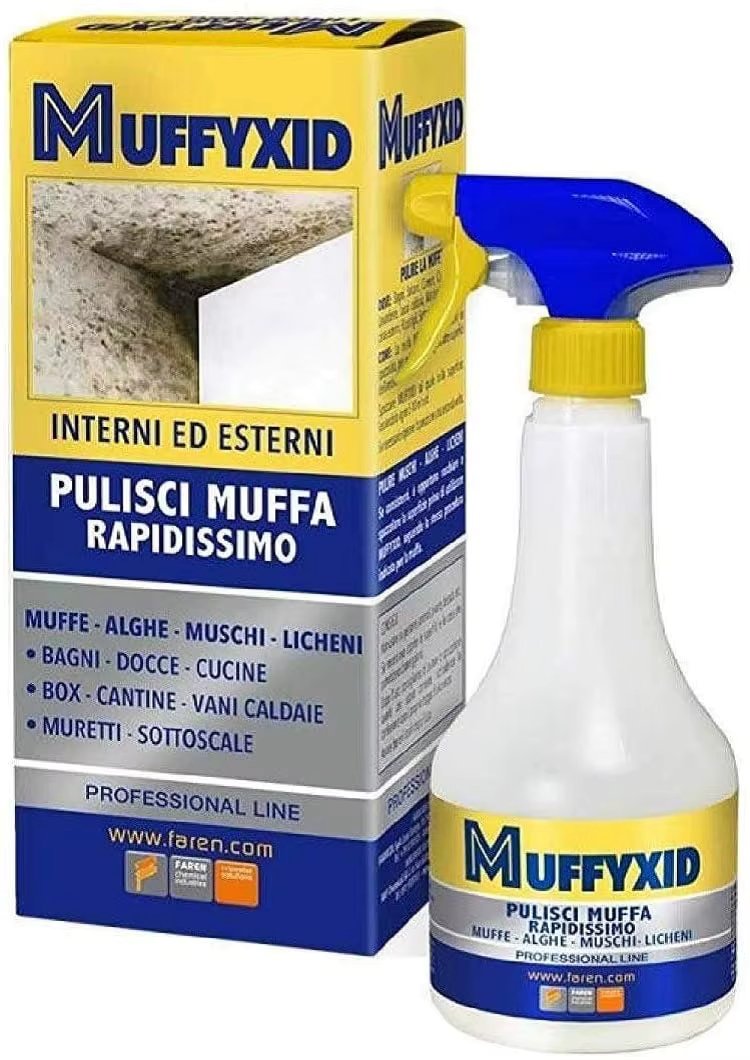 Treatment removes MUFFYXID mold 500 ml. FAREN Sanitizing spray Floor Fungi Swimming Pool Moss Indoor Outdoor Mould Remover anti Mildew spray