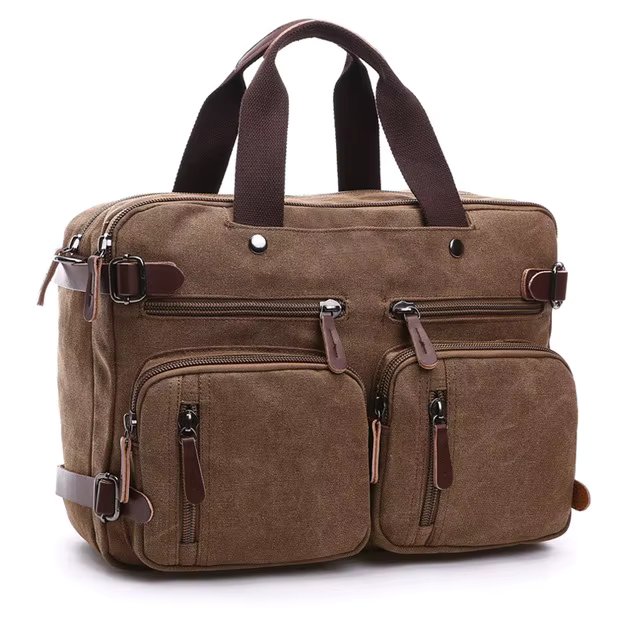 Vintage Canvas Men Travel Briefcase Large Capacity Business HandBag Men's Casual Travel Duffel Bags Laptop Backpack Tote Bag